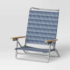 5 Position Beach Chair With Aluminum Frame & Wood Arms - Threshold™ 17 5 Position Beach Chair With Aluminum Frame & Wood Arms - Threshold™ -Threshold GUEST f0ffb973 9fe5 4b27 a4dc 31a9ae2eef17