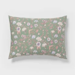 Boho Reversible Printed Comforter & Sham Set Green Floral - Threshold™ -Threshold GUEST f188dba2 14af 4c13 b7d9 c3b10343acd2