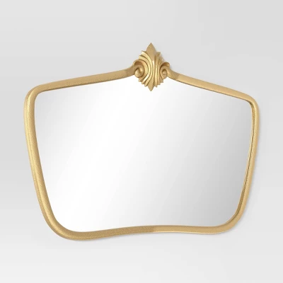 Cast Decorative Metal Wall Mirror Gold - Threshold™ 4 Cast Decorative Metal Wall Mirror Gold - Threshold™ - Image 2