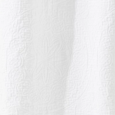 Matelasse Medallion Shower Curtain White - Threshold™ 5 Matelasse Medallion Shower Curtain White - Threshold™ - Image 3