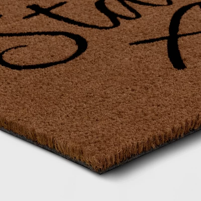 1'6"x2'6" Stay Awhile Coir Doormat Natural - Threshold™ 4 1'6"x2'6" Stay Awhile Coir Doormat Natural - Threshold™ - Image 2