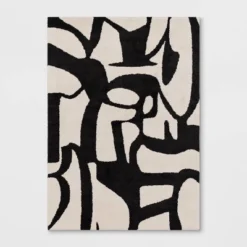 Abstract Inkblot Rug Black/White - Threshold™ -Threshold GUEST f515f58c 4fc4 473d 8b9e f1ee81b22a0b