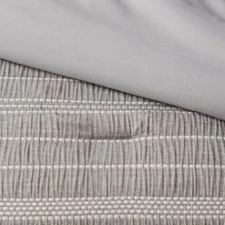 12pc Chambray Matelasse Stripe Comforter & Sheet Bedding Set Gray - Threshold™ -Threshold GUEST f59e7d48 b0ee 4ce0 8269 0dd68763ac49