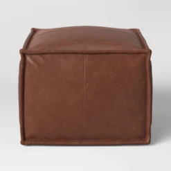 Earl Faux Leather French Seam Ottoman - Threshold™ 8 Earl Faux Leather French Seam Ottoman - Threshold™ -Threshold GUEST fd85c80c 28fa 450f 891c de0a371ca7e6